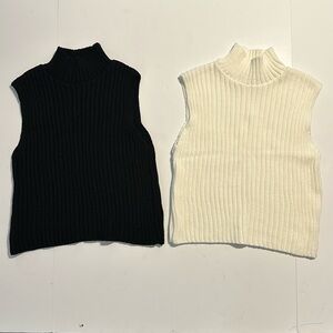 Boohoo turtleneck Rib Knit Vest size 10